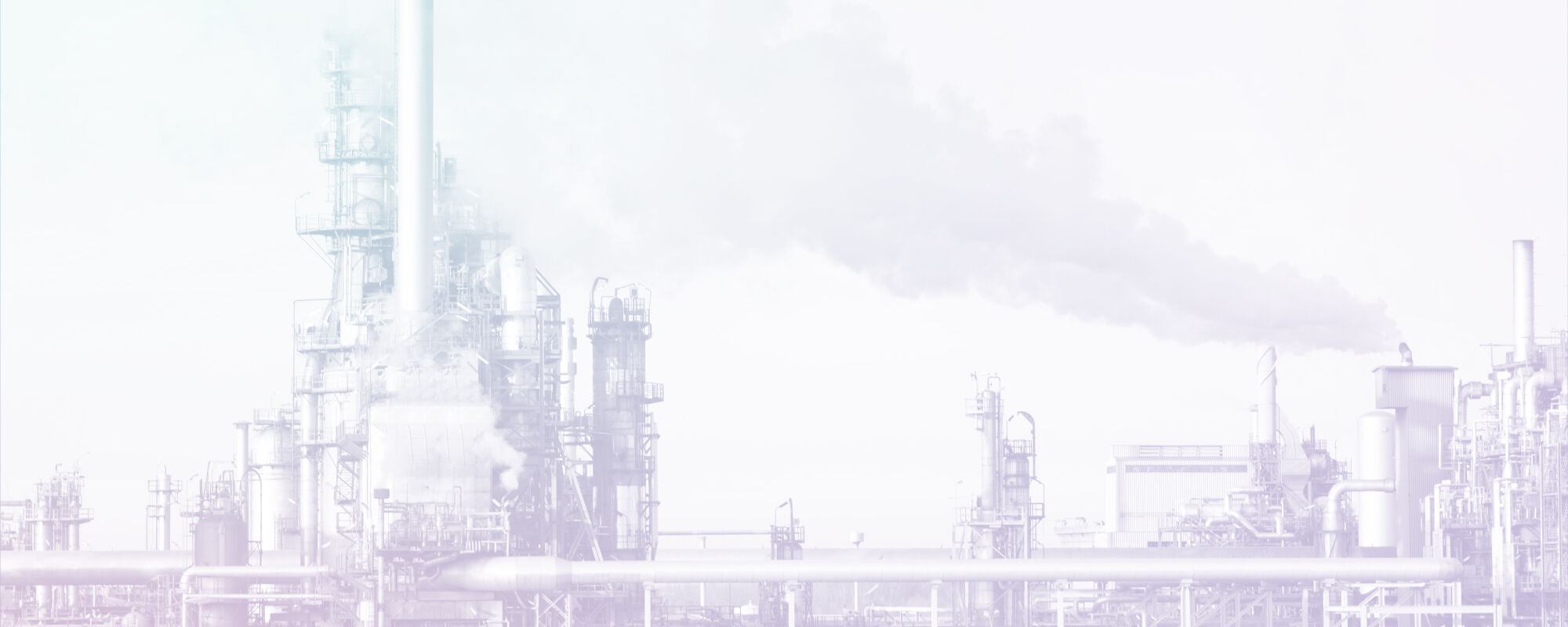 Toxic chemical plant spewing out toxic clouds in purples blues and greens - MosaicDX