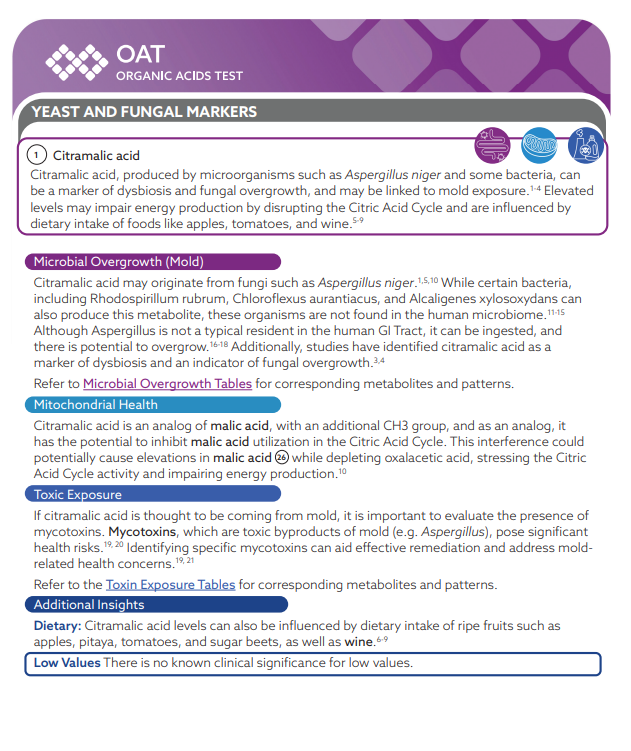 Yeast and Fungal Markers - OAT Support Guide