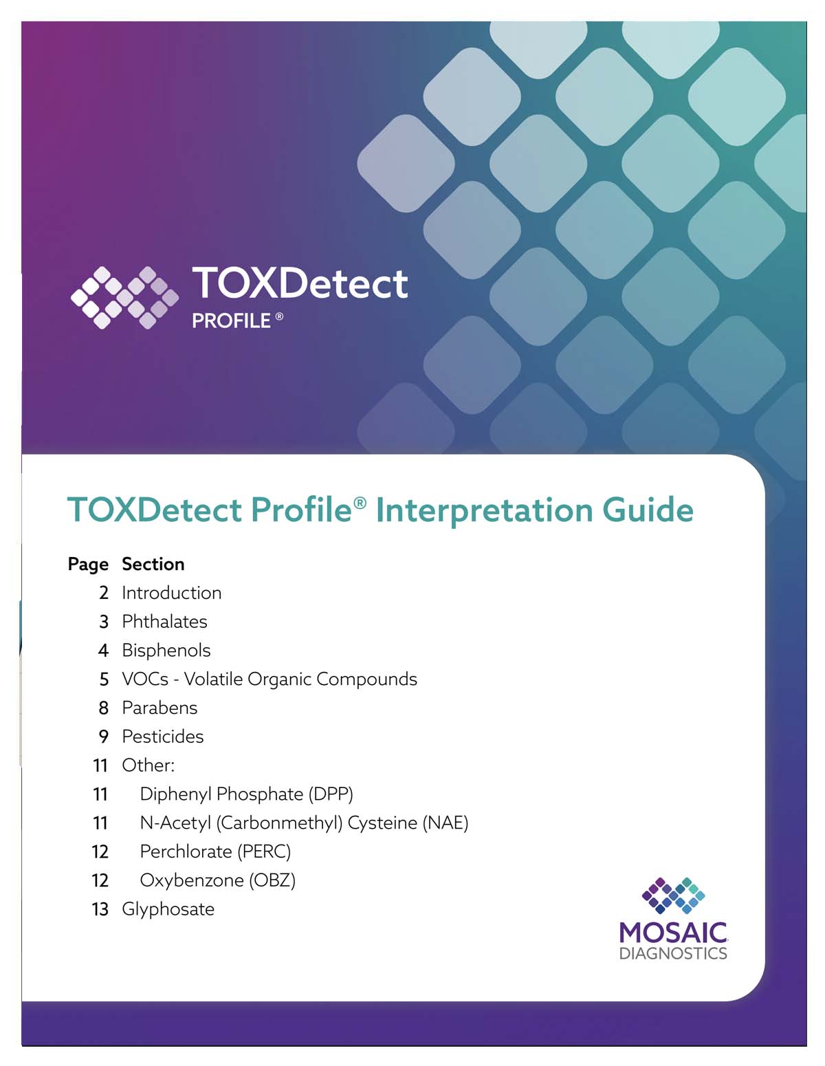 TOXDetect Profile resource guide cover
